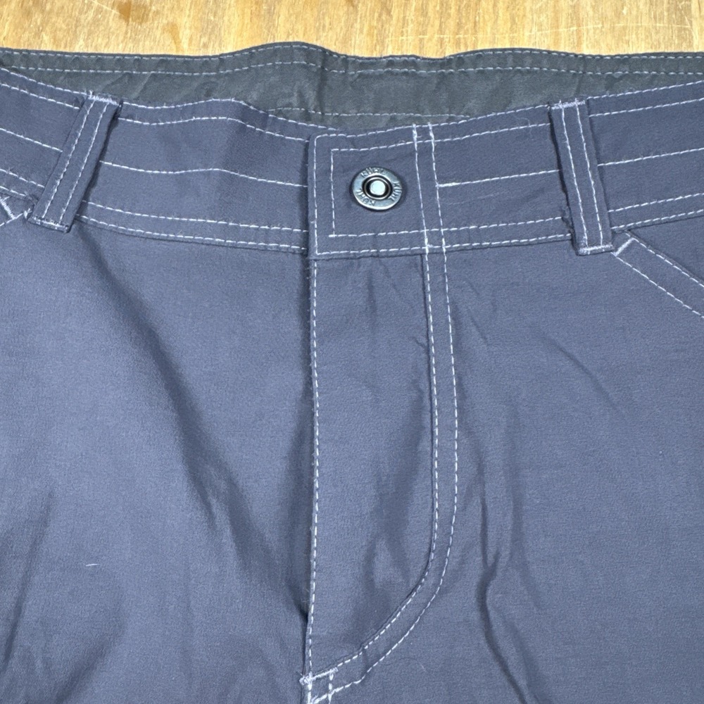 Kuhl Men Renegade Shorts 32 Asphalt Gray Hiking Chino Lightweight Quick Dry Zip - Picture 2 of 13